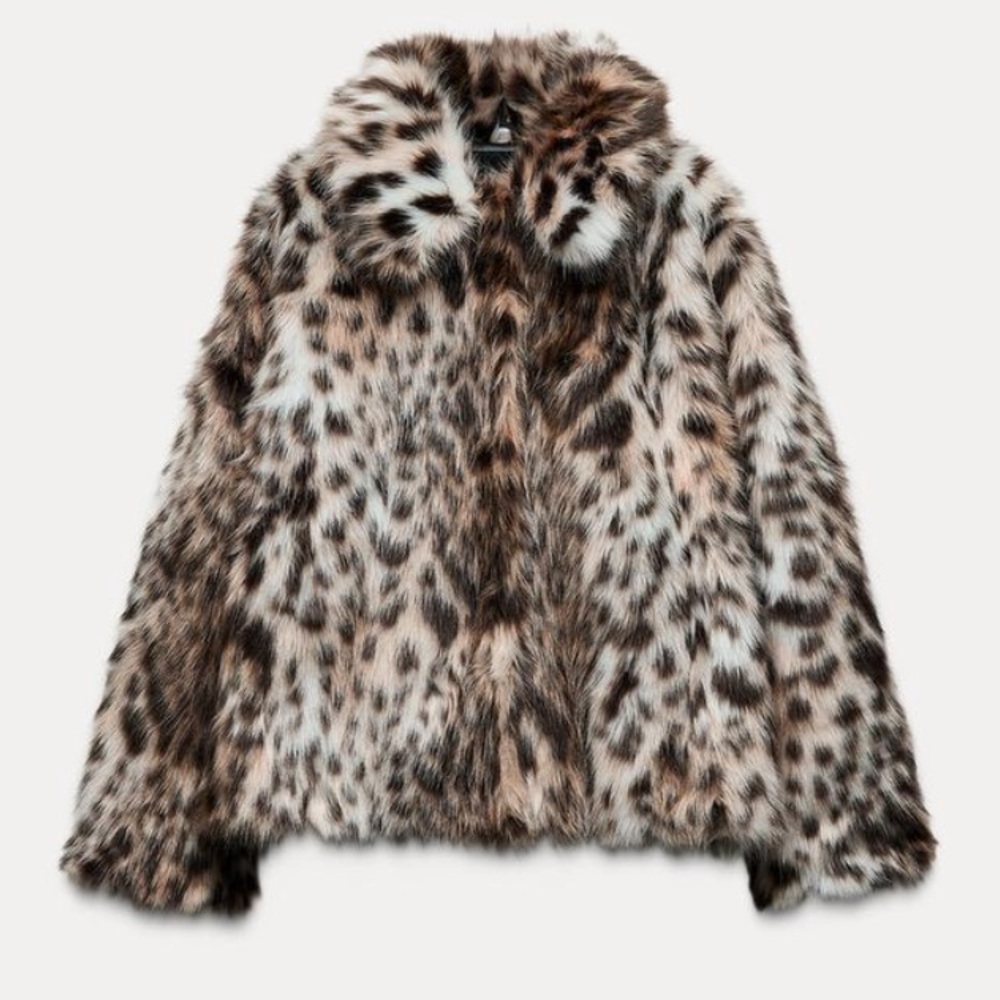 Zara Leopard Fur Jacket